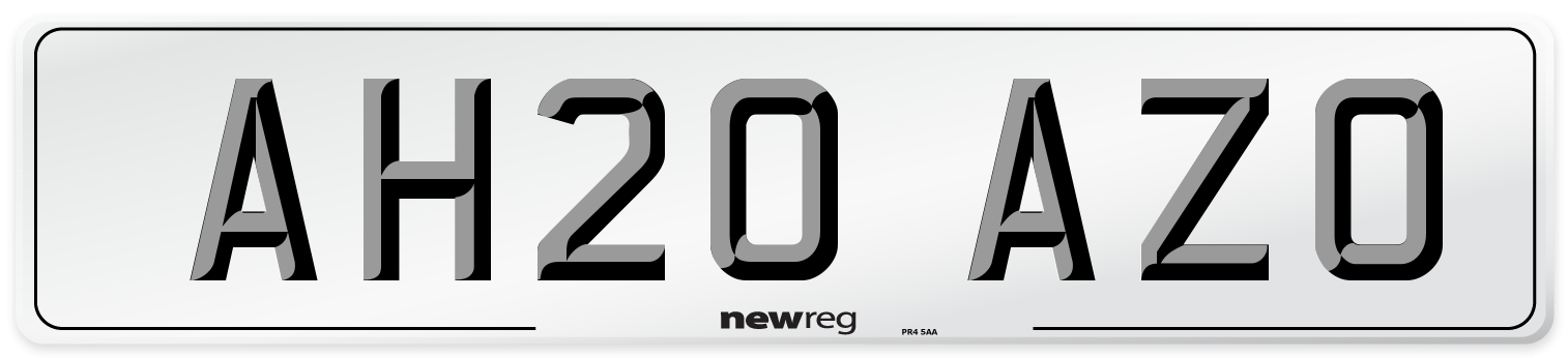 AH20 AZO Number Plate from New Reg